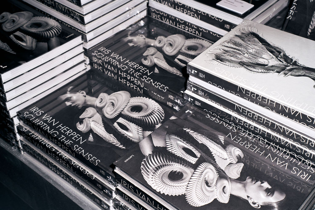 Stacks of the Sculpting the Senses book in the shop